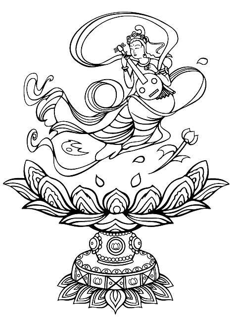 app插画 | 给某填色app画的部分线稿&配色~
