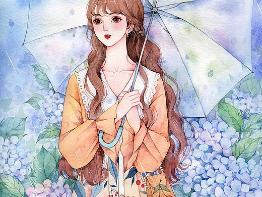 雨中少女