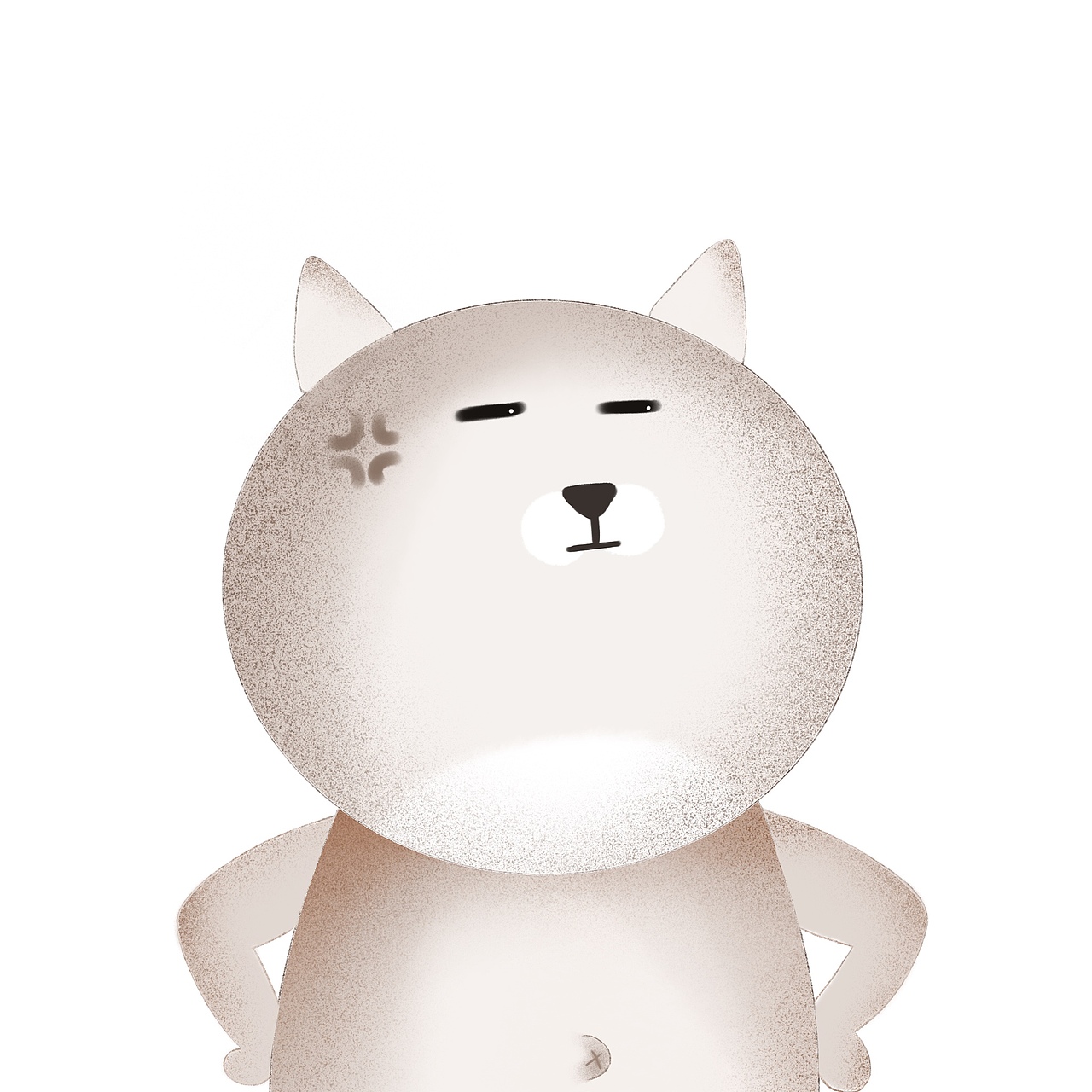 卡通动物大头插画