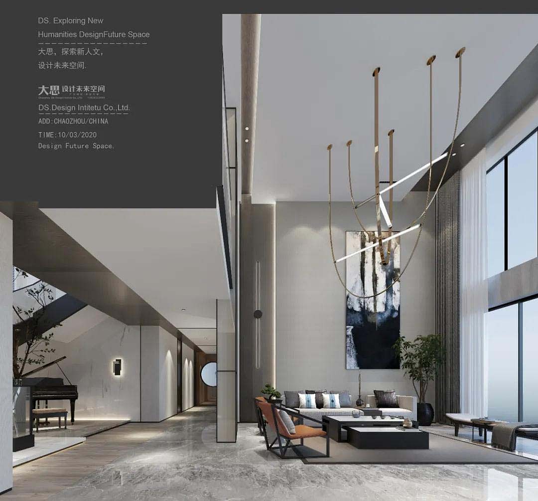 大思设计丨虚致吉祥-极简新中别墅（图ZMjEzMzk5MDg4） - 家装设计 - 站酷设计师大思设计原创素材 - 站酷ZCOOL