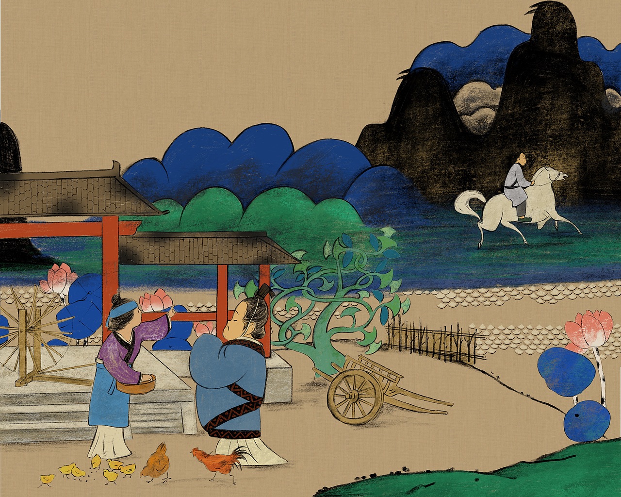 《神童项橐》（新华网上线、连环画报发表）（图ZMjM5MzY4MjA4） - 绘本 - 站酷设计师青艾画画原创素材 - 站酷ZCOOL