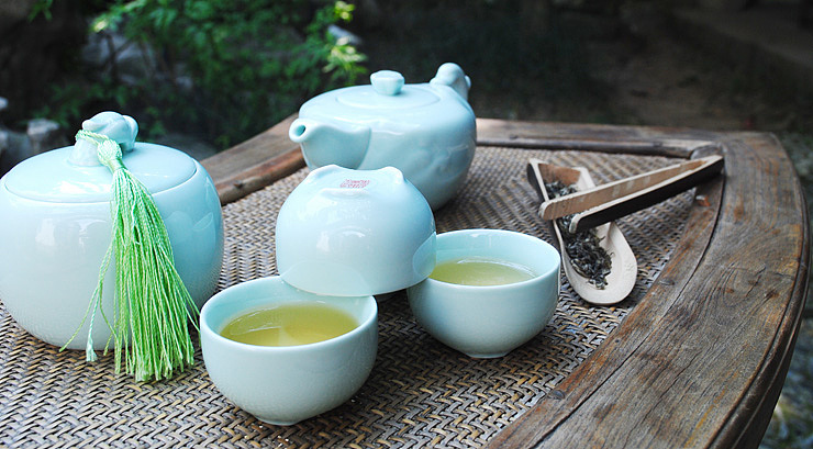 古镇文创——吴江同里之富观龙鱼茶套组