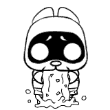 一套未完成的兔子漫画角色QQ表情