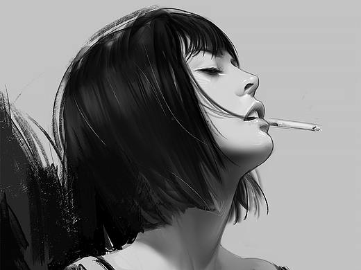 之前说要画一张黑白的图，好了，现在画了~
