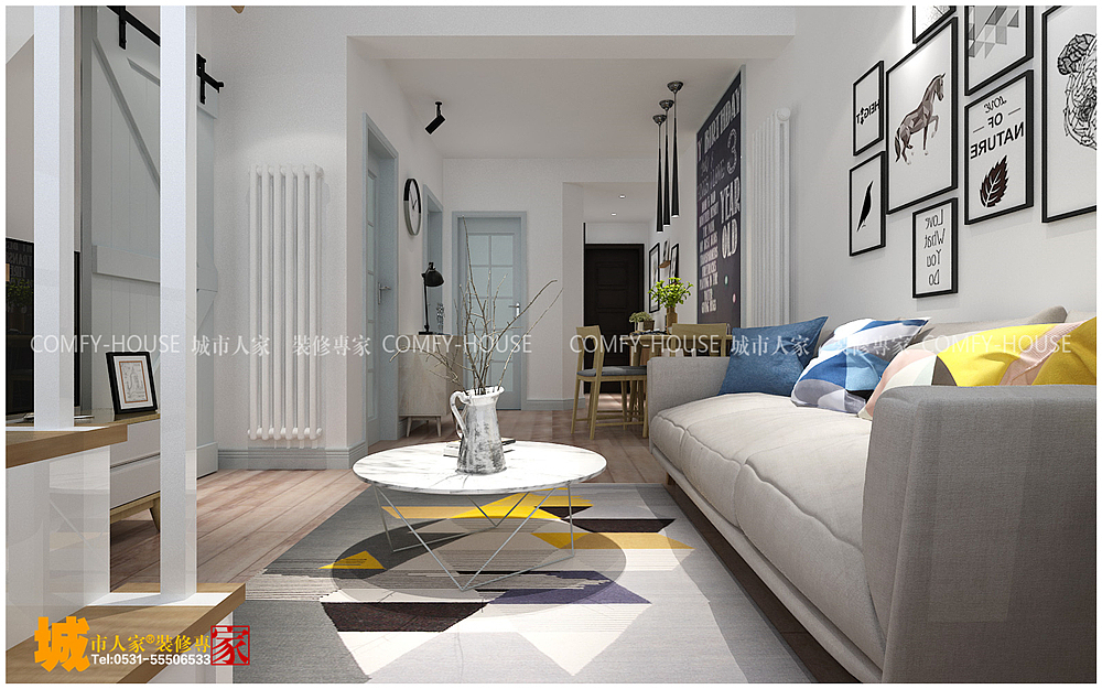 居易香桔市北欧风格装修效果图，旧房翻新（图ZMTA5MDE3NTYw） - 家装设计 - 站酷设计师济南城市人家原创素材 - 站酷ZCOOL