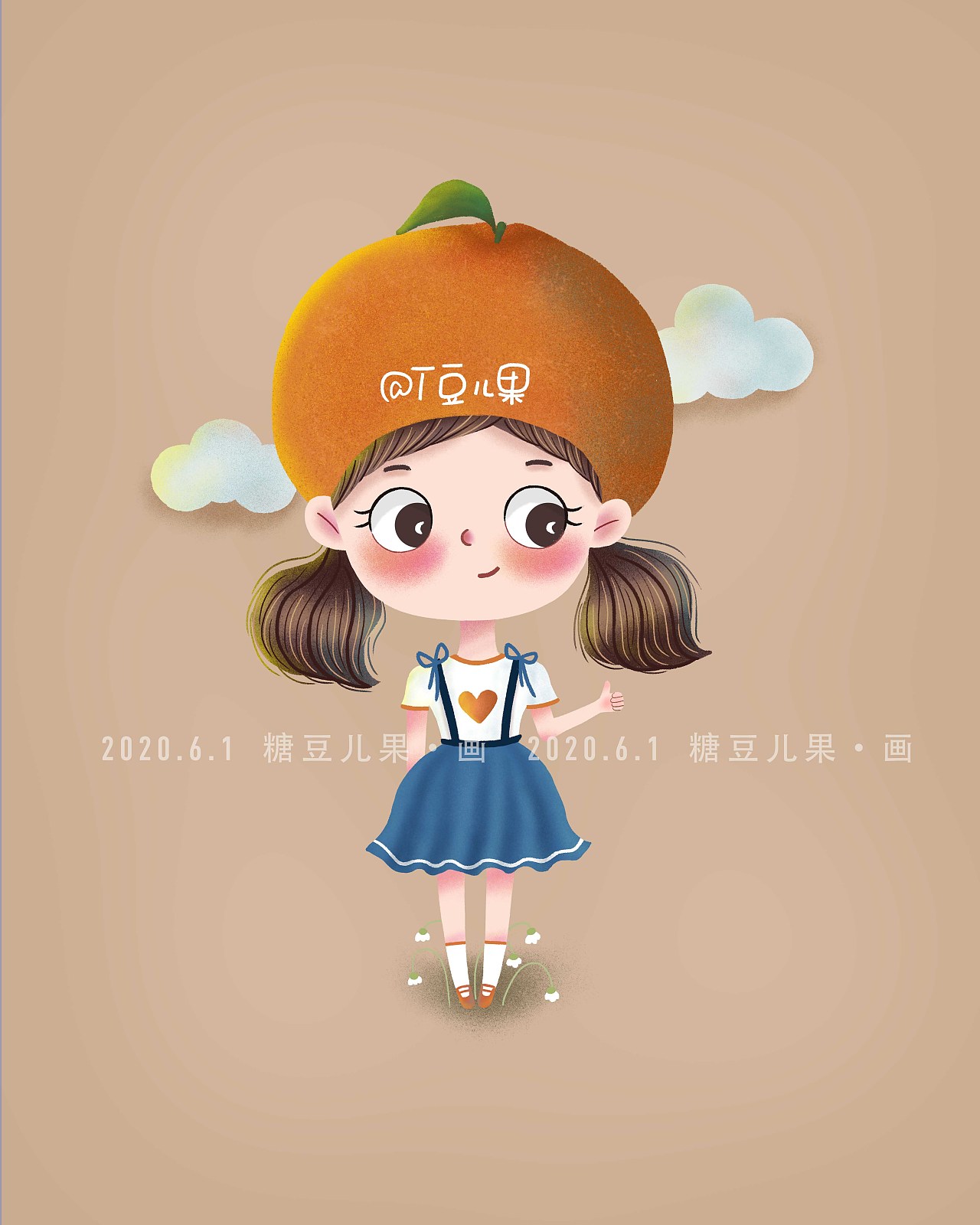 卡通水果女孩形象设计|插画|商业插画|糖豆儿果 - 原创作品 - 站酷