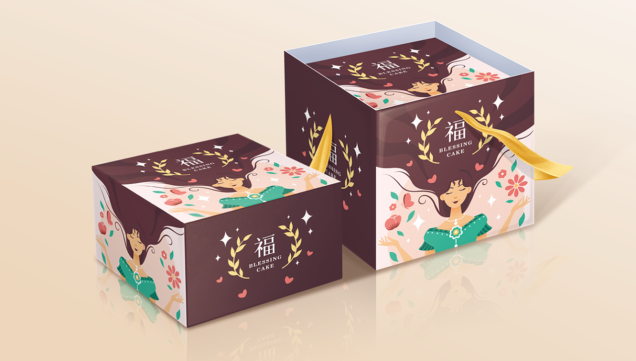 蛋糕通用礼盒|平面|包装|懒猫会设计 - 原创作品 - 站酷 (zcool)