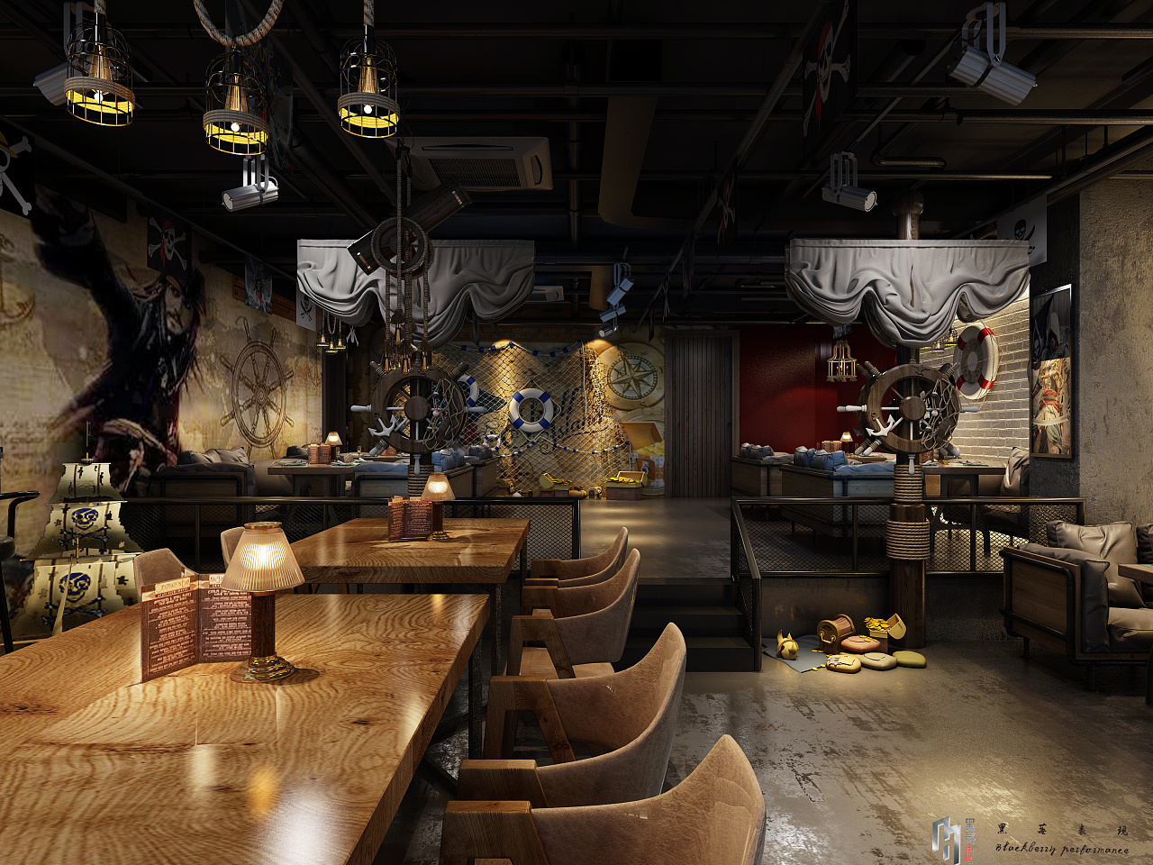 海盗酒吧|空间|商业空间设计|焦虑的鱼蛋 - 原创作品 - 站酷 (zcool)