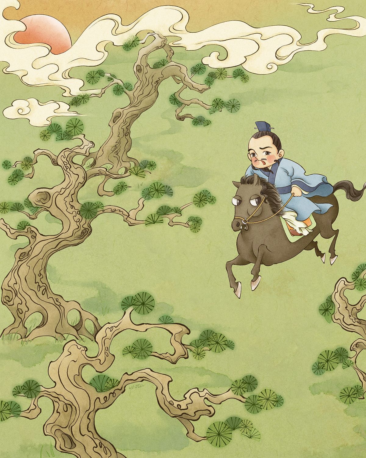走马荐诸葛（图ZMzMwMTE2NDE2） - 儿童插画 - 站酷设计师yaota原创素材 - 站酷ZCOOL