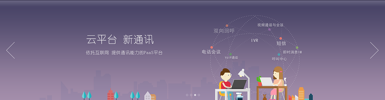 网站首页 扁平化 云 通 讯（图ZMTk0NzQ5NDQ=） - 企业官网 - 站酷设计师天朗原创素材 - 站酷ZCOOL
