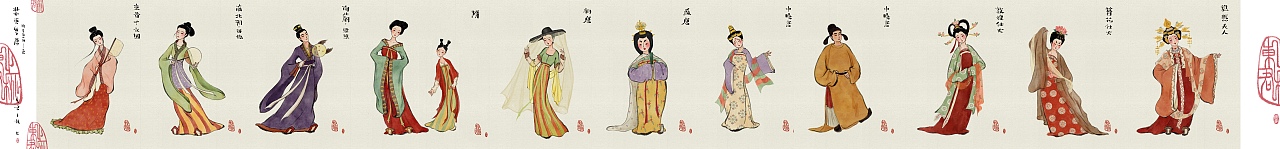 古风 国画人物 装束复原 -汉民族历朝代服饰（图ZMjU2NzM1MDY0） - 商业插画 - 站酷设计师东君之桃原创素材 - 站酷ZCOOL