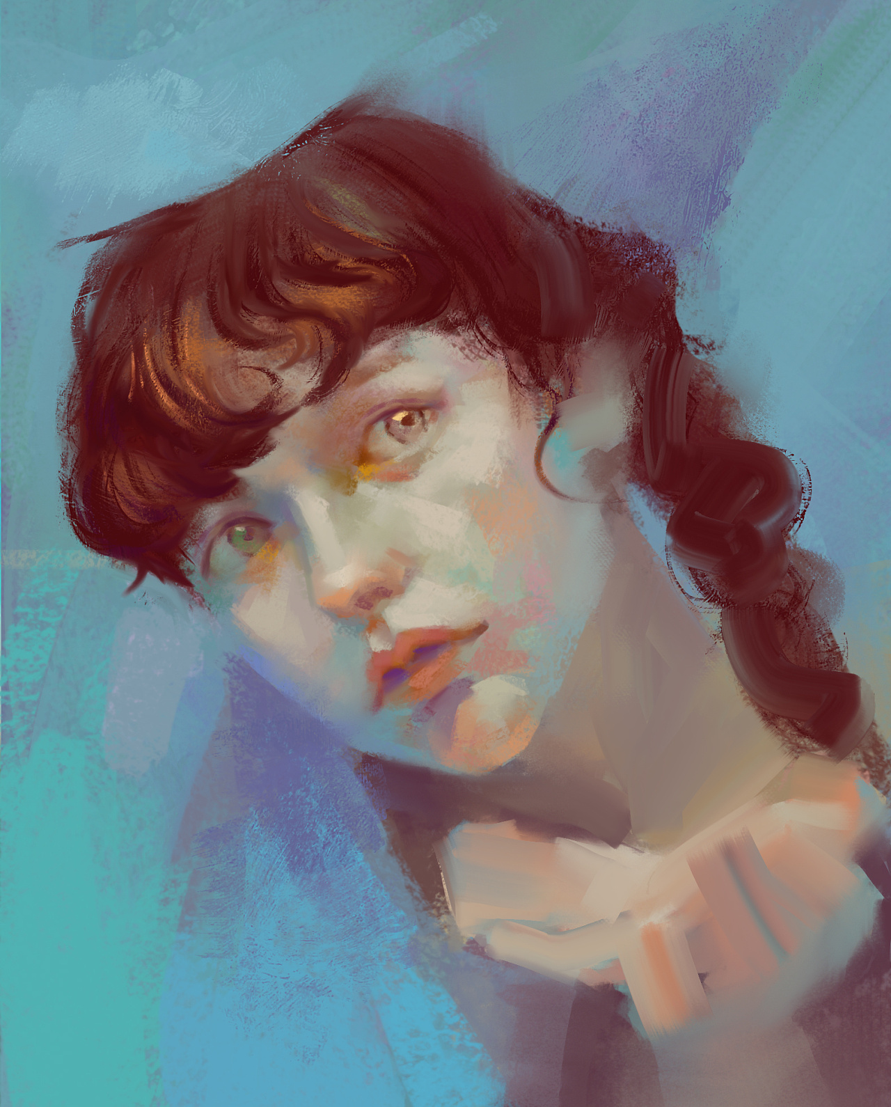 近期的一些色彩肖像练习