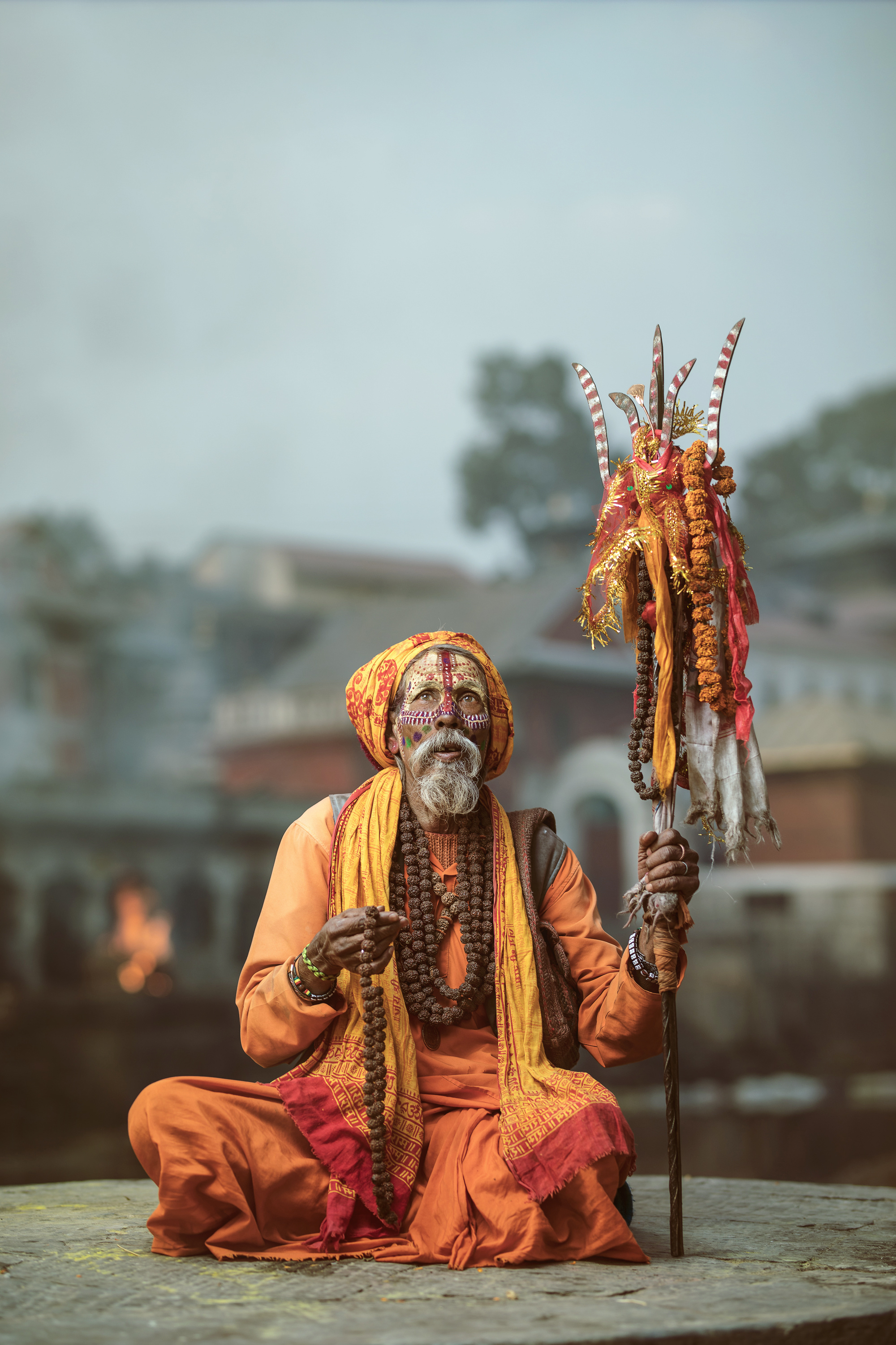 苦行僧(sadhu)是印度盛行的修练方式,常有苦行僧蓬头垢面,衣衫褴褛,带