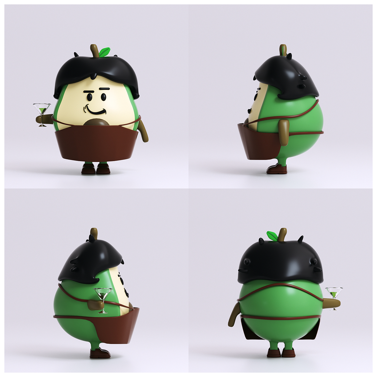 水果IP建模渲染作品（图ZMjkzNDEzMTEy） - 人物/生物 - 站酷设计师Junchi原创素材 - 站酷ZCOOL