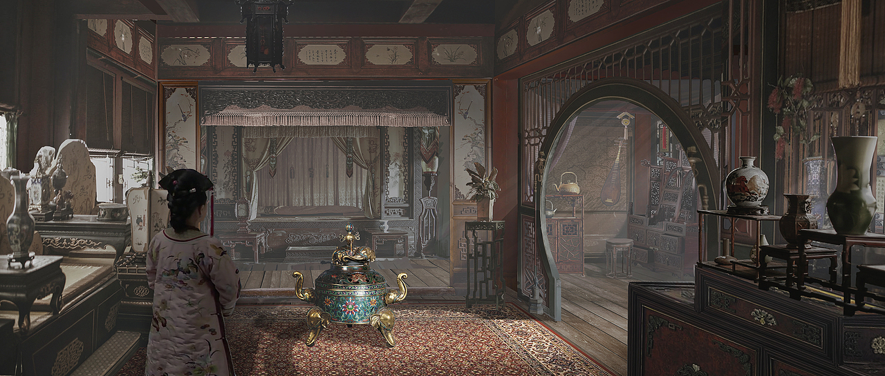 古代内景气氛图