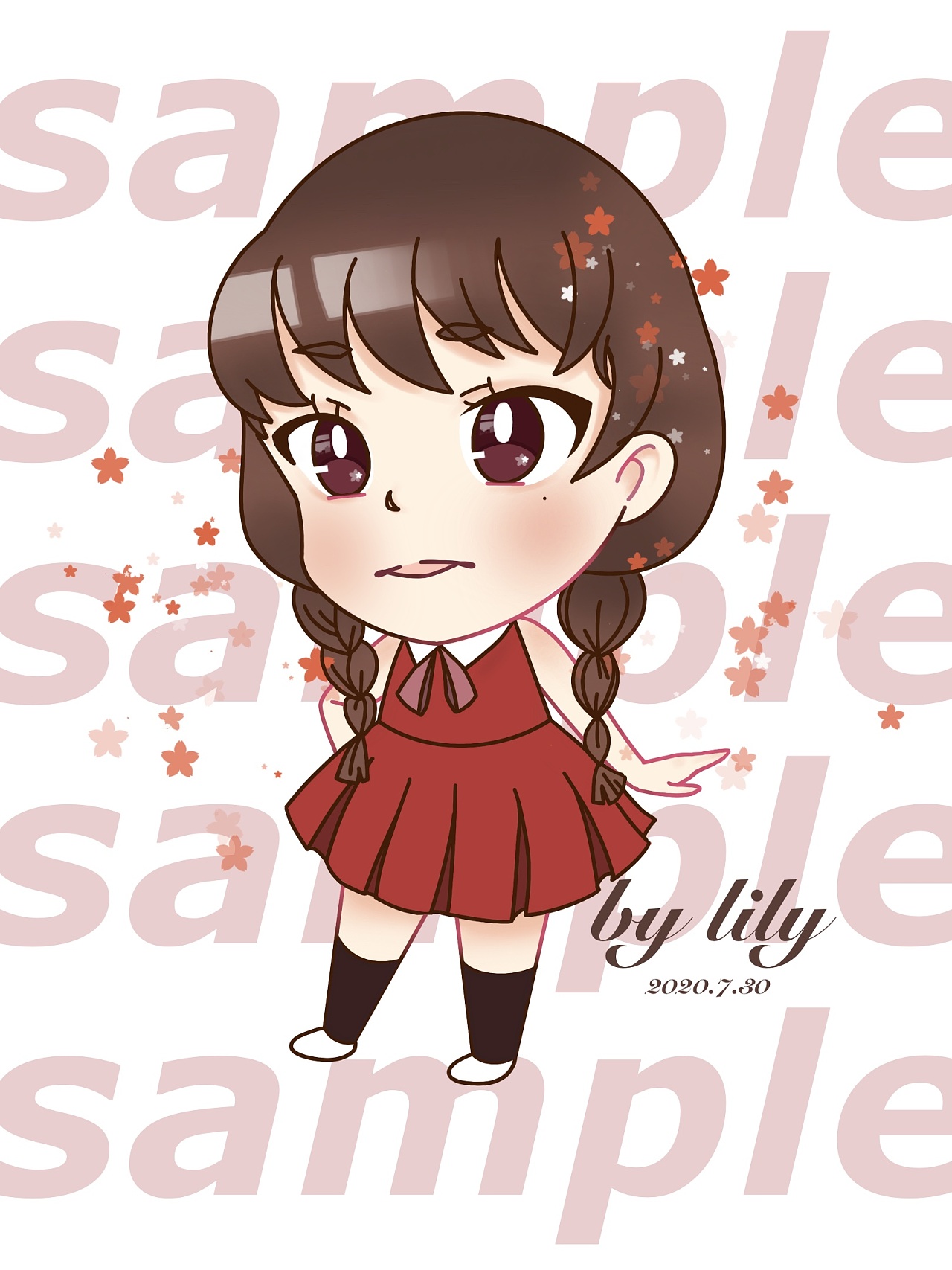 q版全身 花季少女