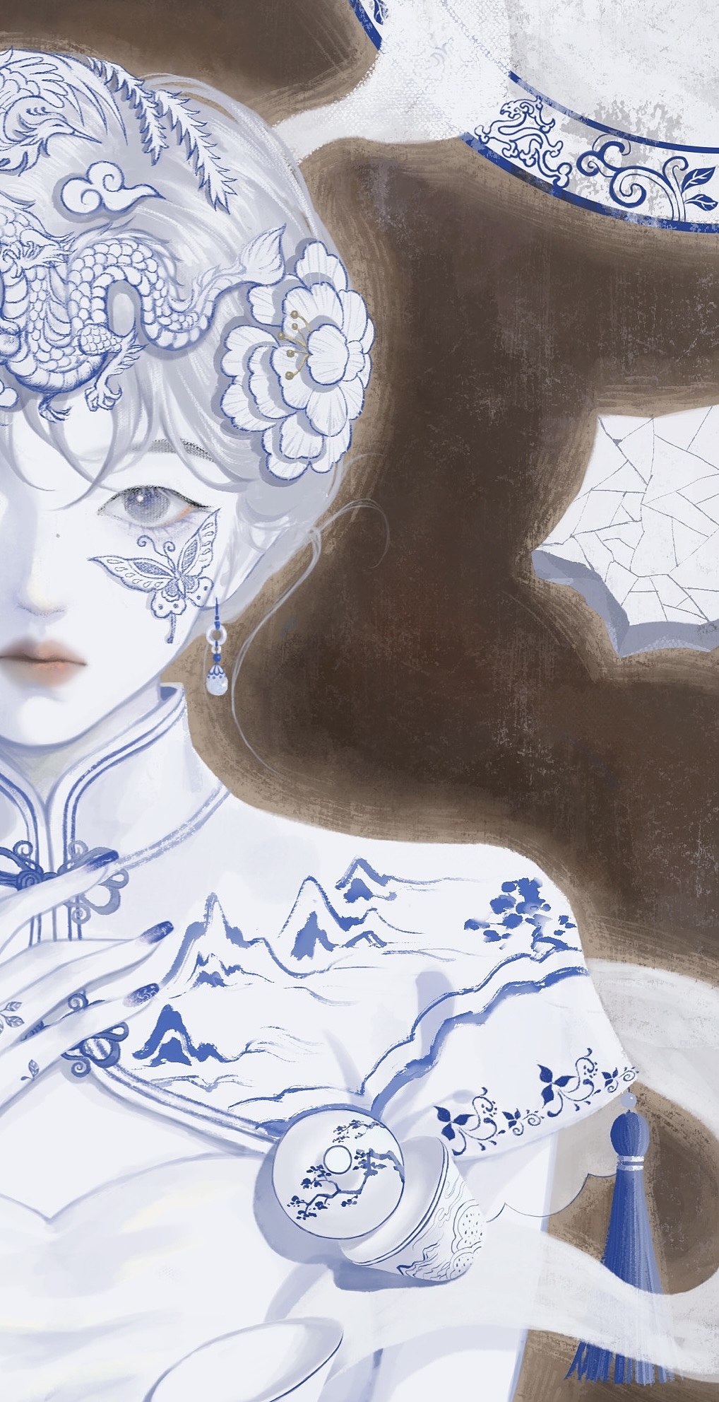 白釉青花一火成，花从釉里透分明。（图ZMzA4MTUzMjIw） - 创作习作 - 站酷设计师是南栀子原创素材 - 站酷ZCOOL