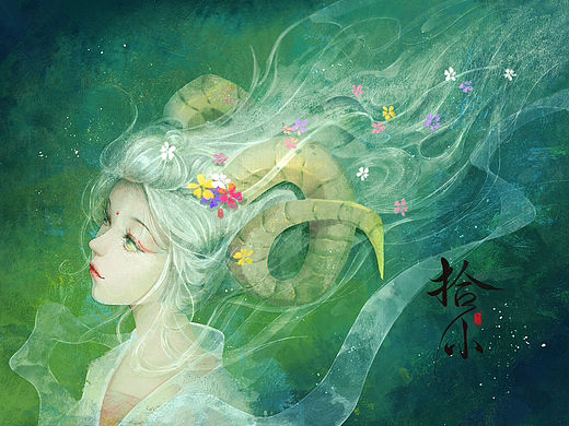 古风插画|十二生肖系列之未羊
