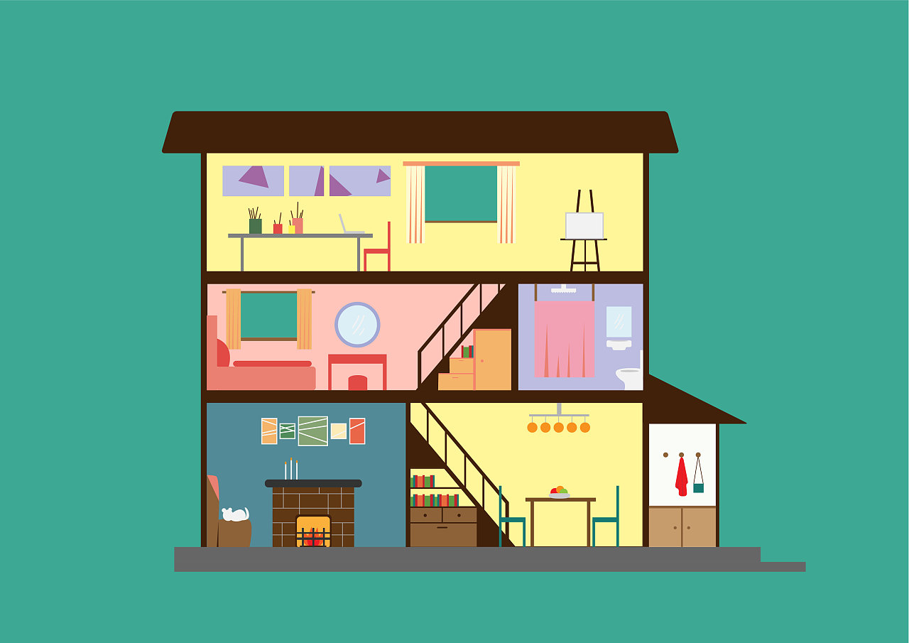 47張免費的房子卡通下載，房子圖為CC0素材，支援illustrator - 杜爸學習筆記