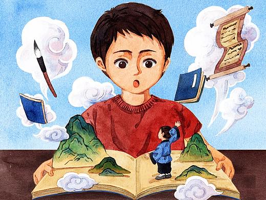 《如果回到八百年前》水彩插画配图