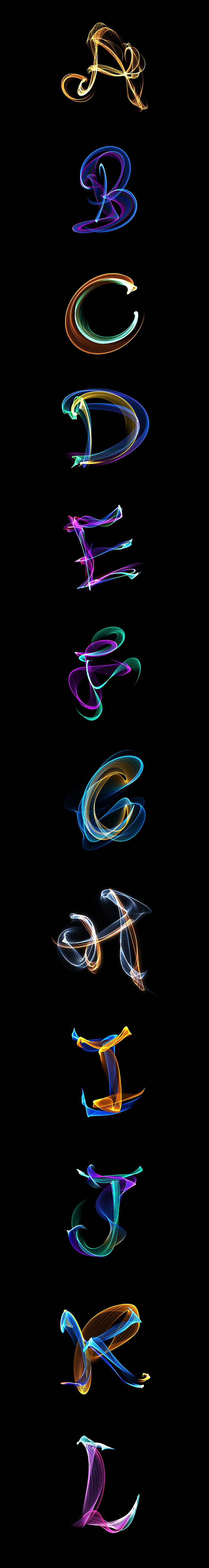 35天计划#光线科幻字体设计——The Miracle Of Light