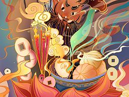 中元节插画
