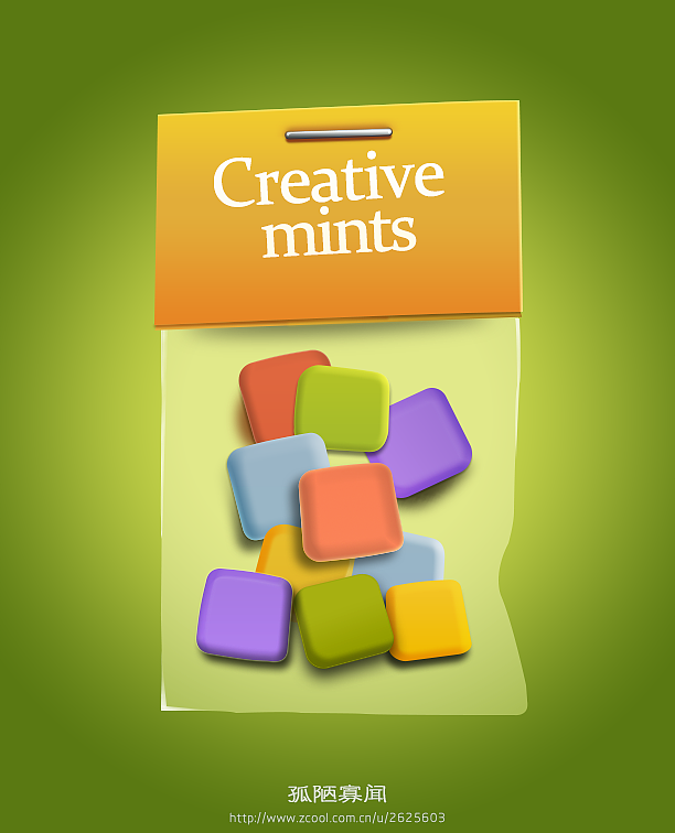薄荷糖果（图ZMjM5Nzk5NDQ=） - 图标 - 站酷设计师江湖小鱼原创素材 - 站酷ZCOOL