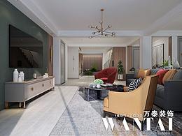 泰安贵和天玺300㎡复式现代风格装修|泰安万泰装饰设计