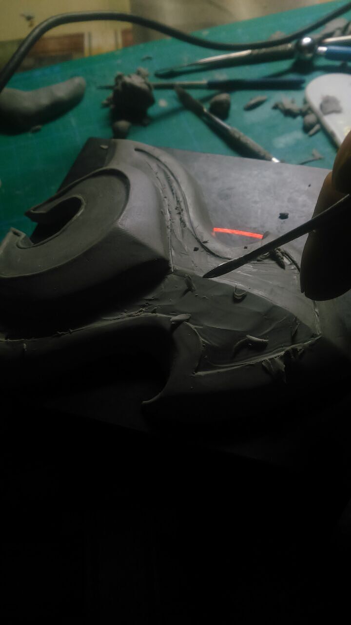 【狐狸】《魔兽世界》之无边黑暗之盾①雕刻制作过程（图ZNDEzODA5MzI=） - 手办/模玩 - 站酷设计师狐狸精小五原创素材 - 站酷ZCOOL