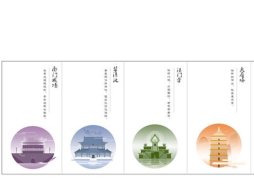 《西安古建筑》原创插画