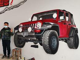 3D牧马人手绘壁画