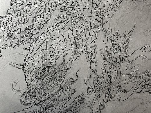 龙的画法——从规划到线条——由龙作品