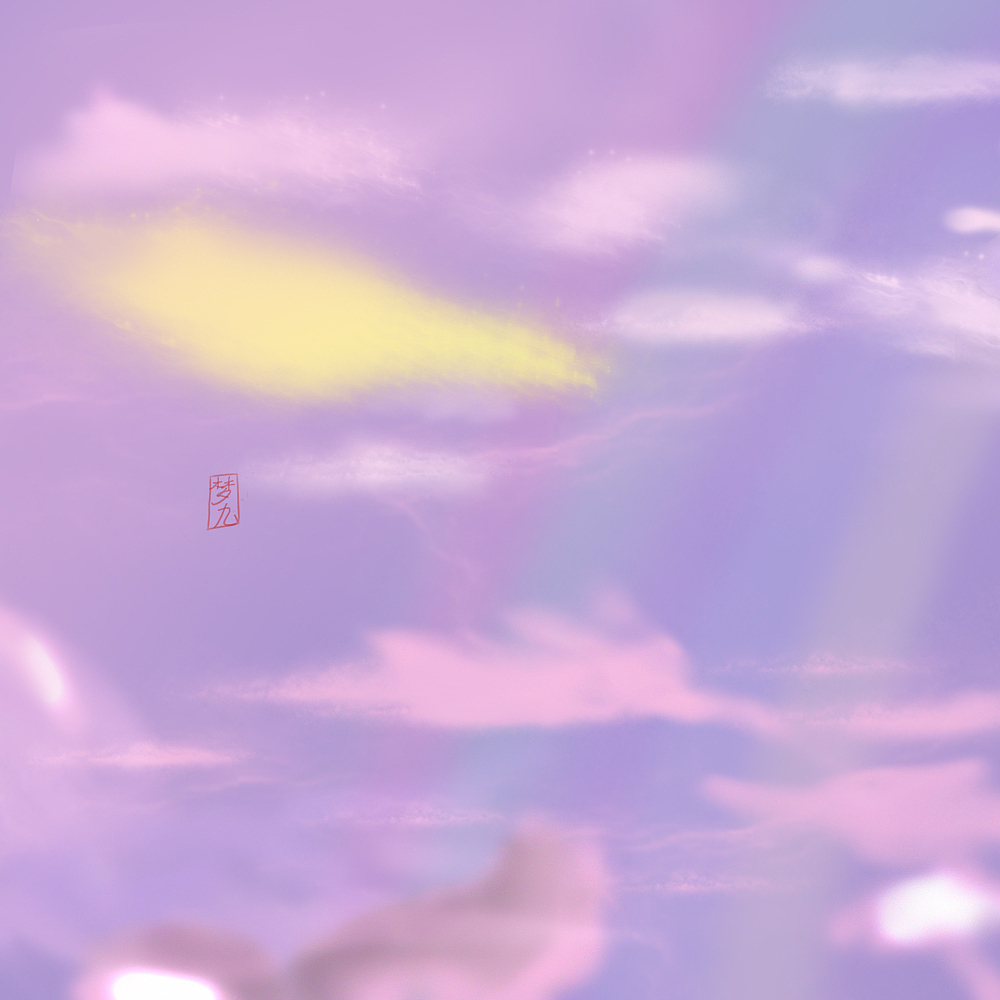 当粉色系天空遇见彩虹