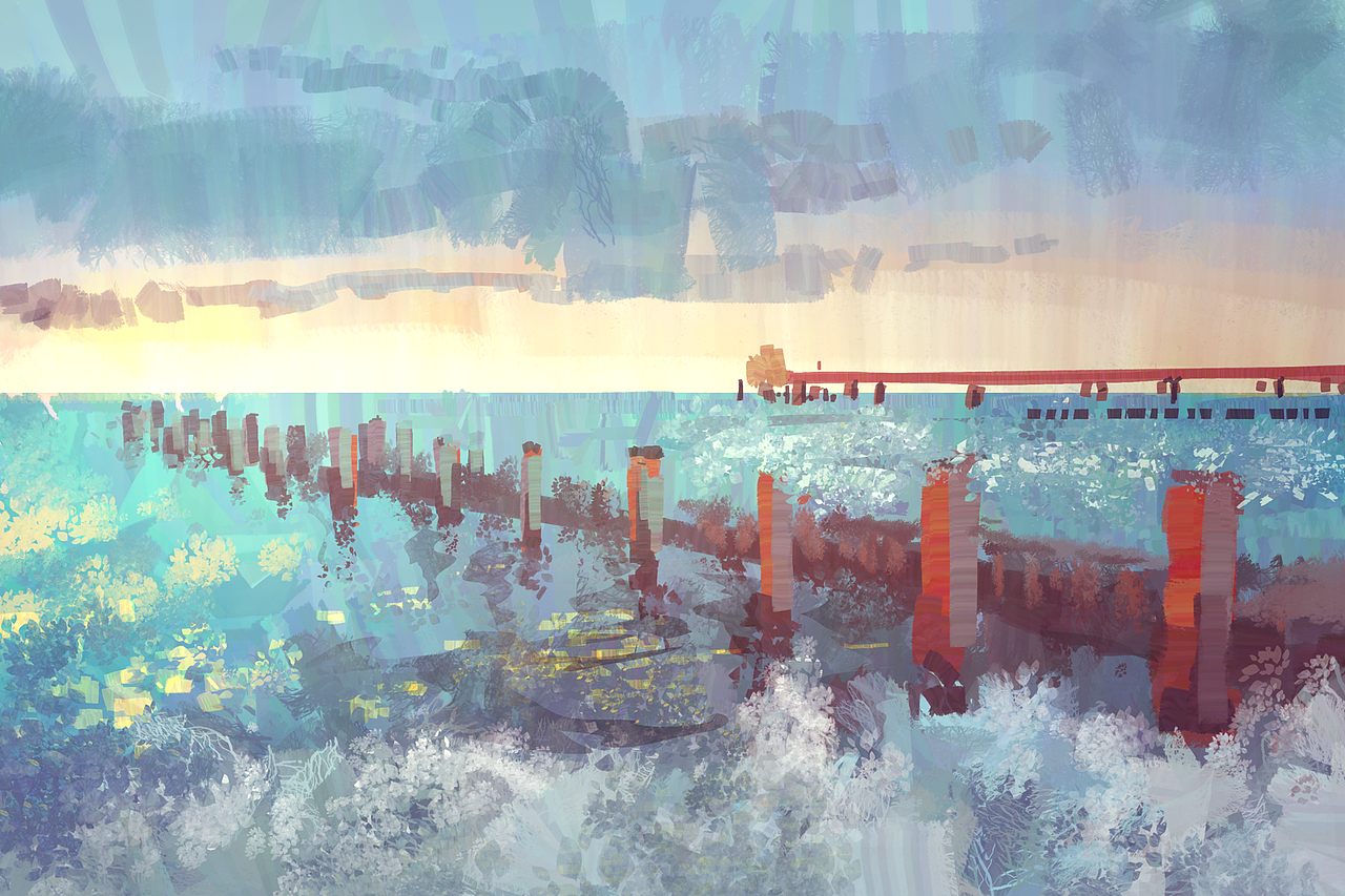 色彩风景速写练习