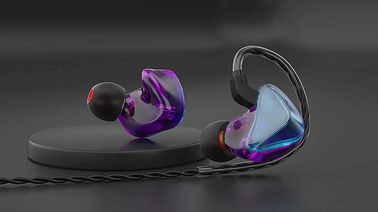 圈铁耳机 产品建模 OC灯光渲染