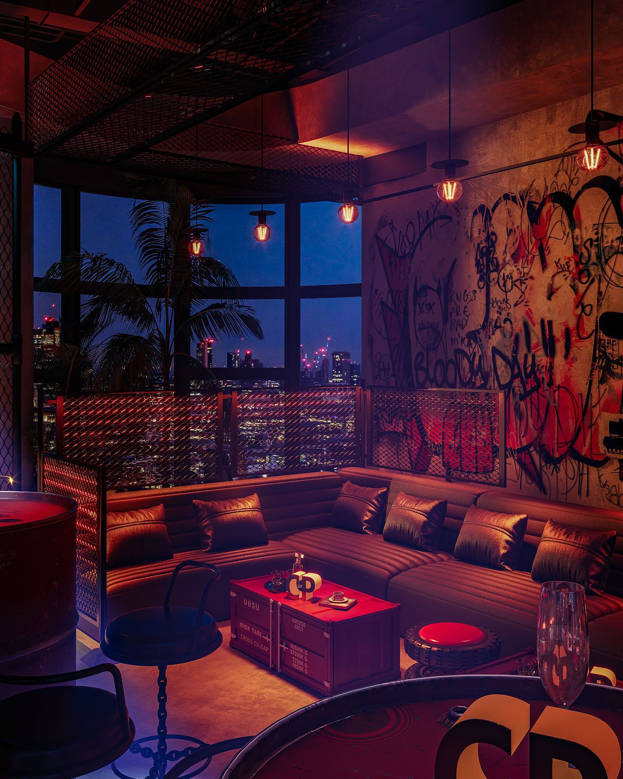 最新作品 95 Hiphop Club 酒吧效果图表现（图ZMzYwMzEwMTI4） - 商业空间设计 - 站酷设计师创亿工作室原创素材 - 站酷ZCOOL