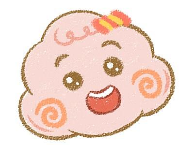 棉花糖糖小情侣卡通形象