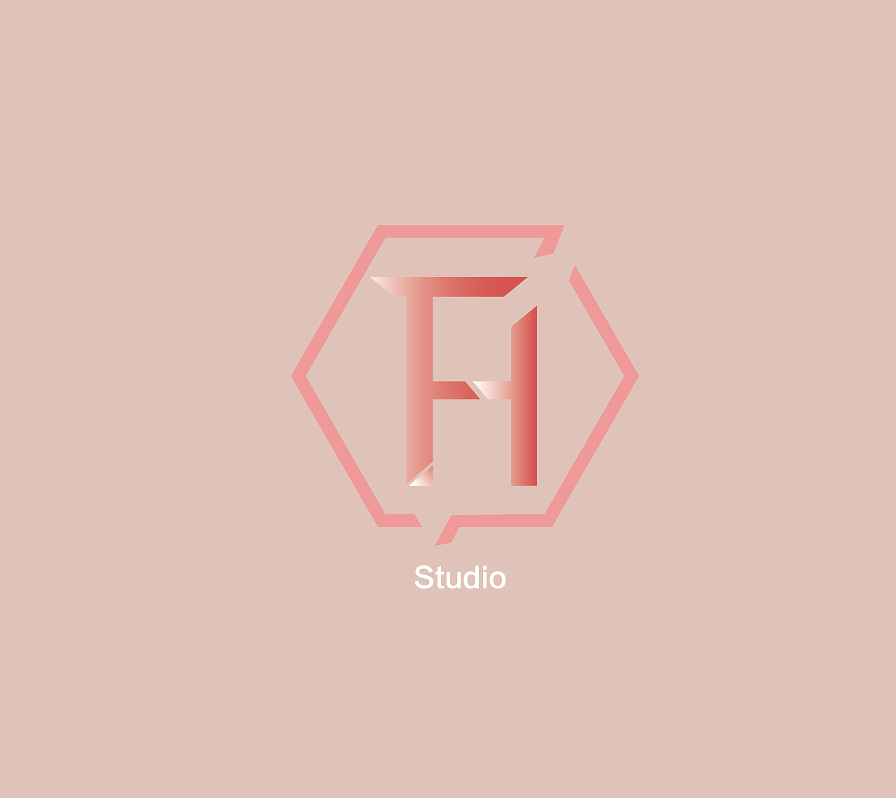 hf字母工作室logo标志设计