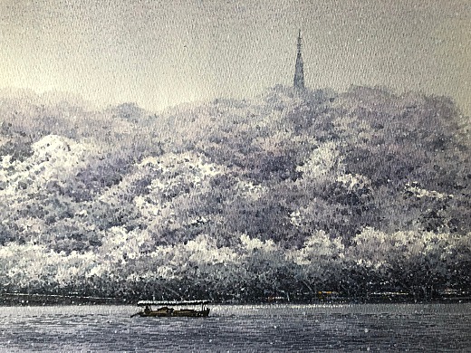 水彩風景——2022 春日新雪