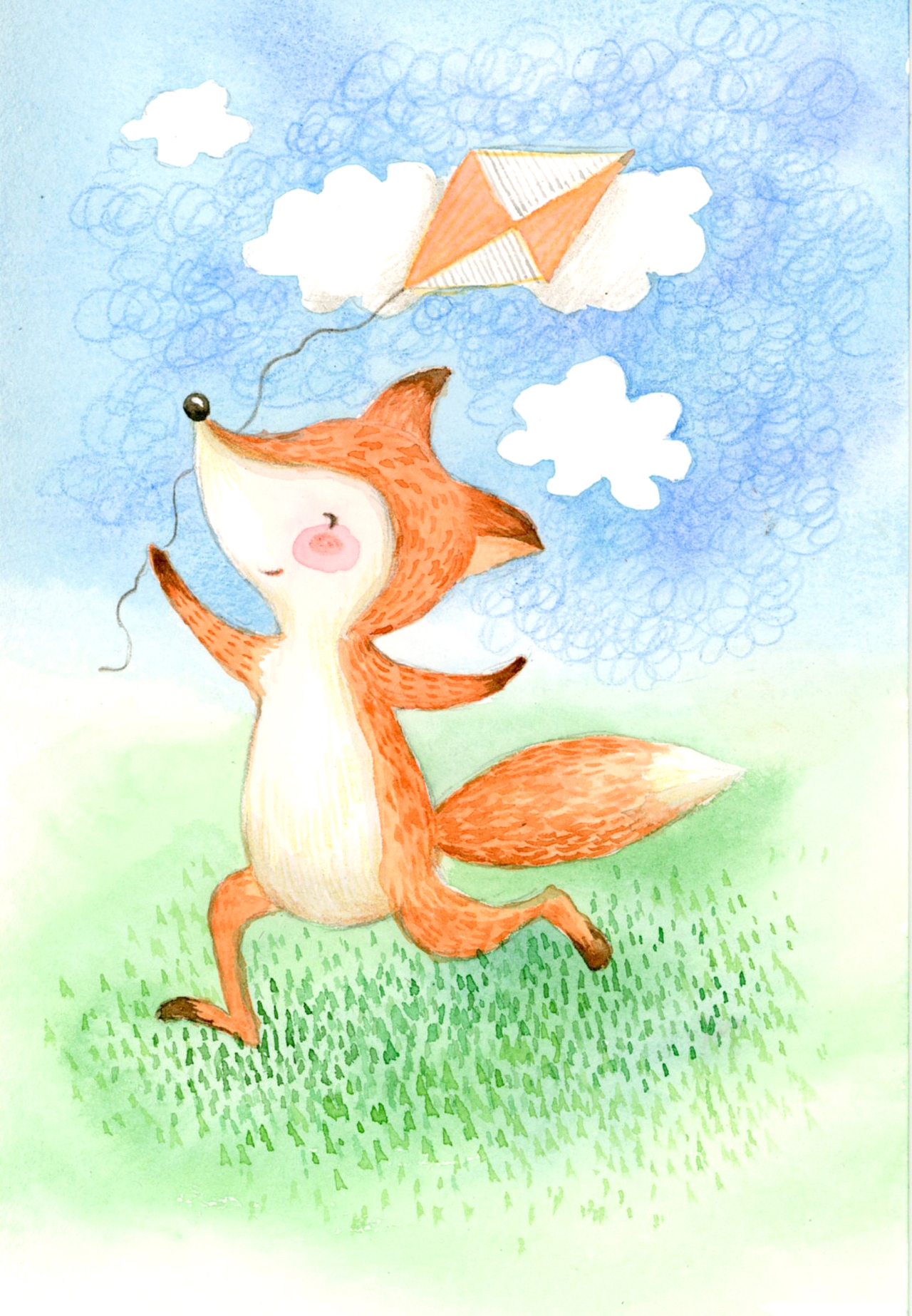 放风筝|插画|绘本|画画的胡叨叨_原创作品-站酷zcool