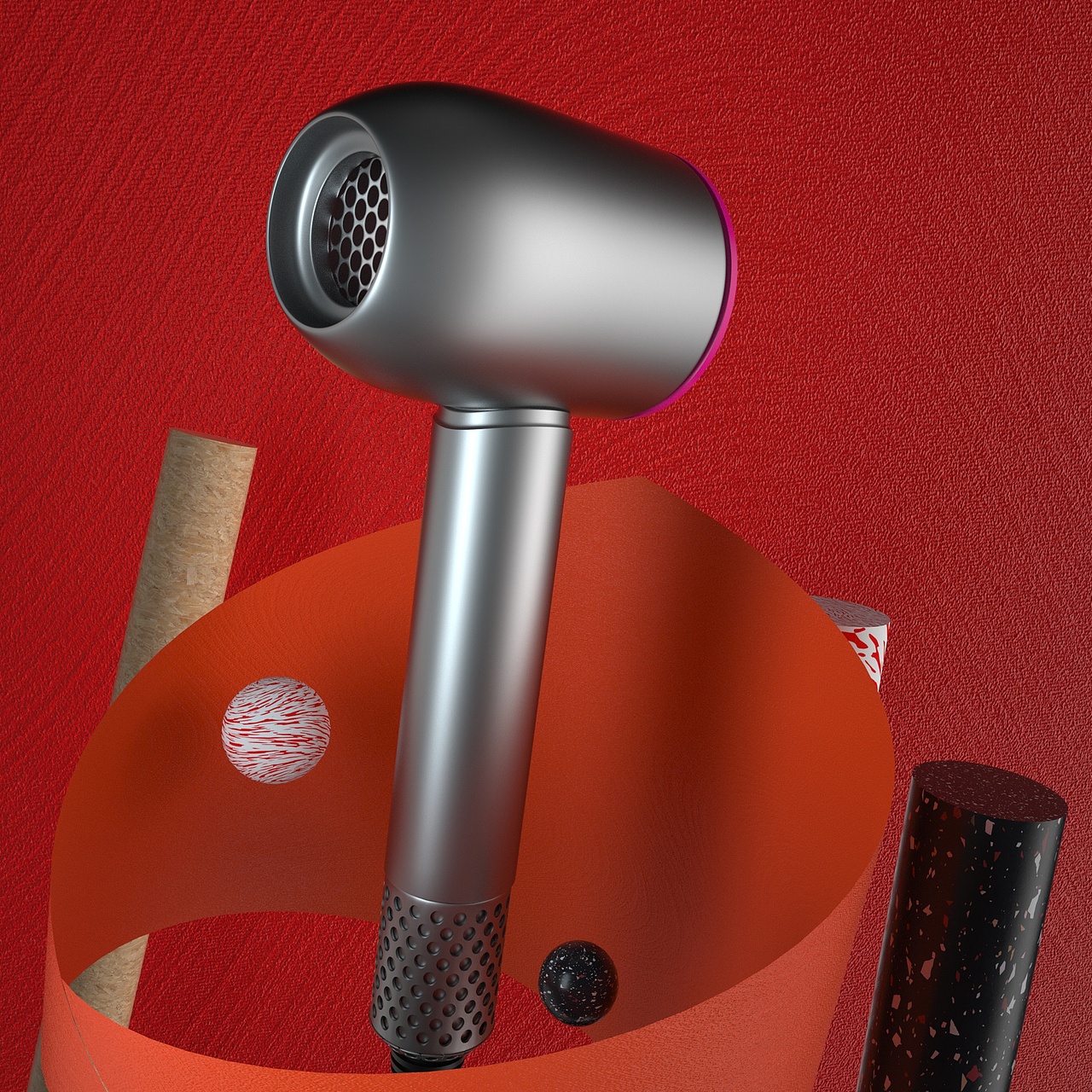 吹风机建模小练习,送给懒惰的自己