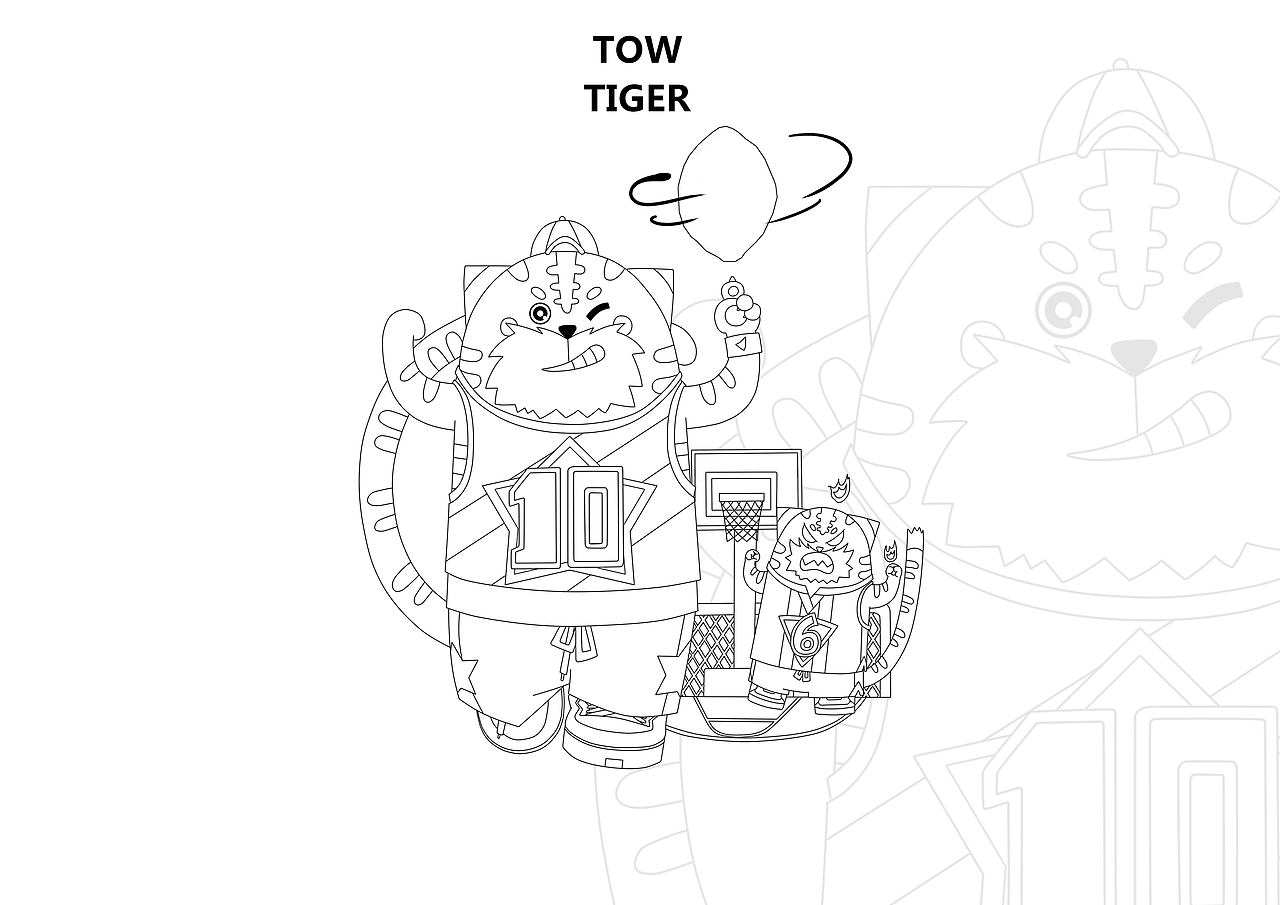 TOW TIGER（图ZMTQwNDU2NTEy） - 商业插画 - 站酷设计师第lucky原创素材 - 站酷ZCOOL