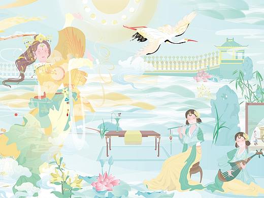 《神女赋》主题插画设计