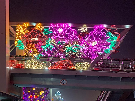 春节亮化过街灯饰画,灯光小品