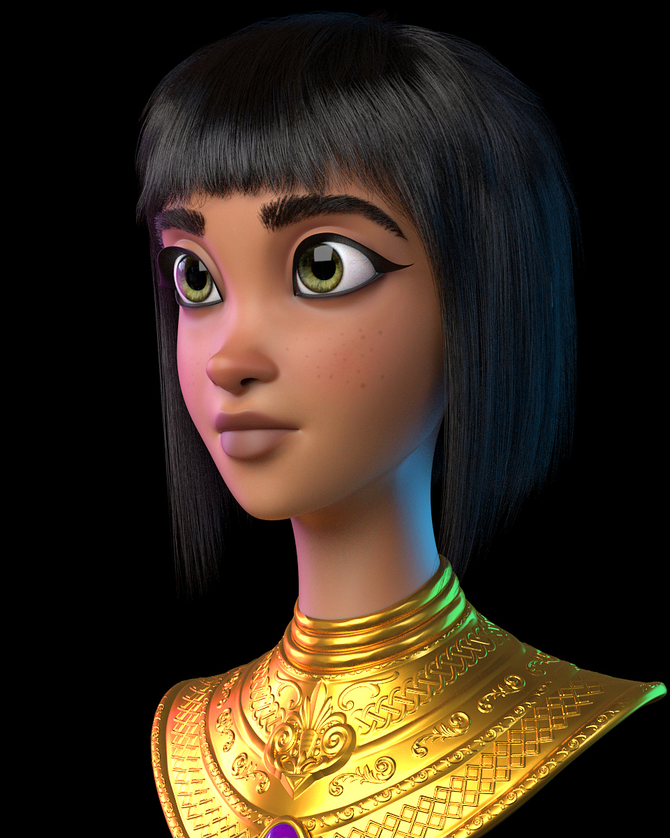 Cartoon Egypt princess