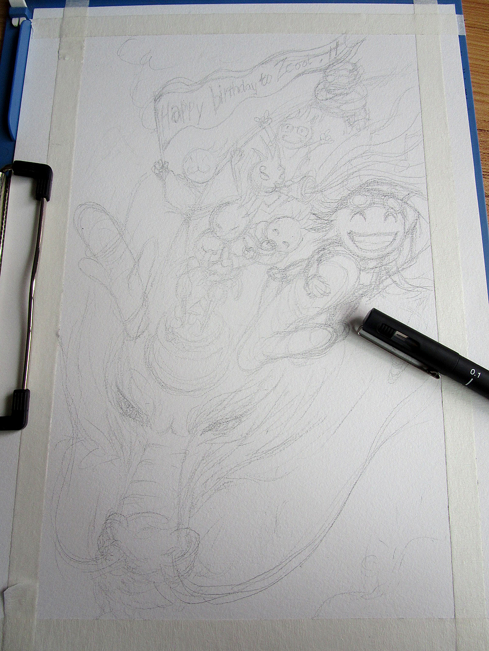 《站酷十一周年贺图》三幅系列手绘作品