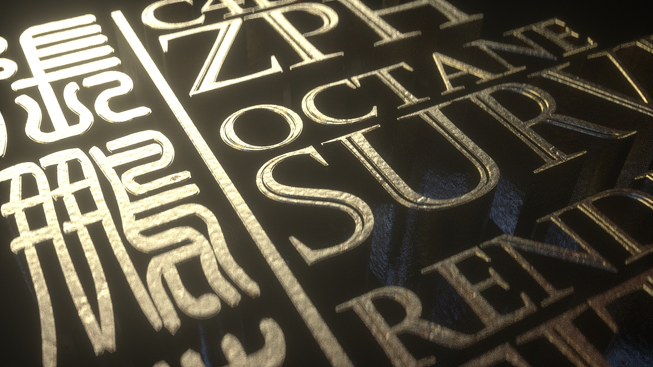 C4D OctaneRender 黄金字 适者生存 附工程文件