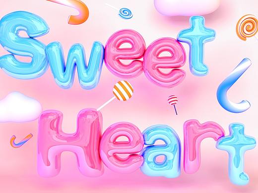 C4D 卡通胖体字设计