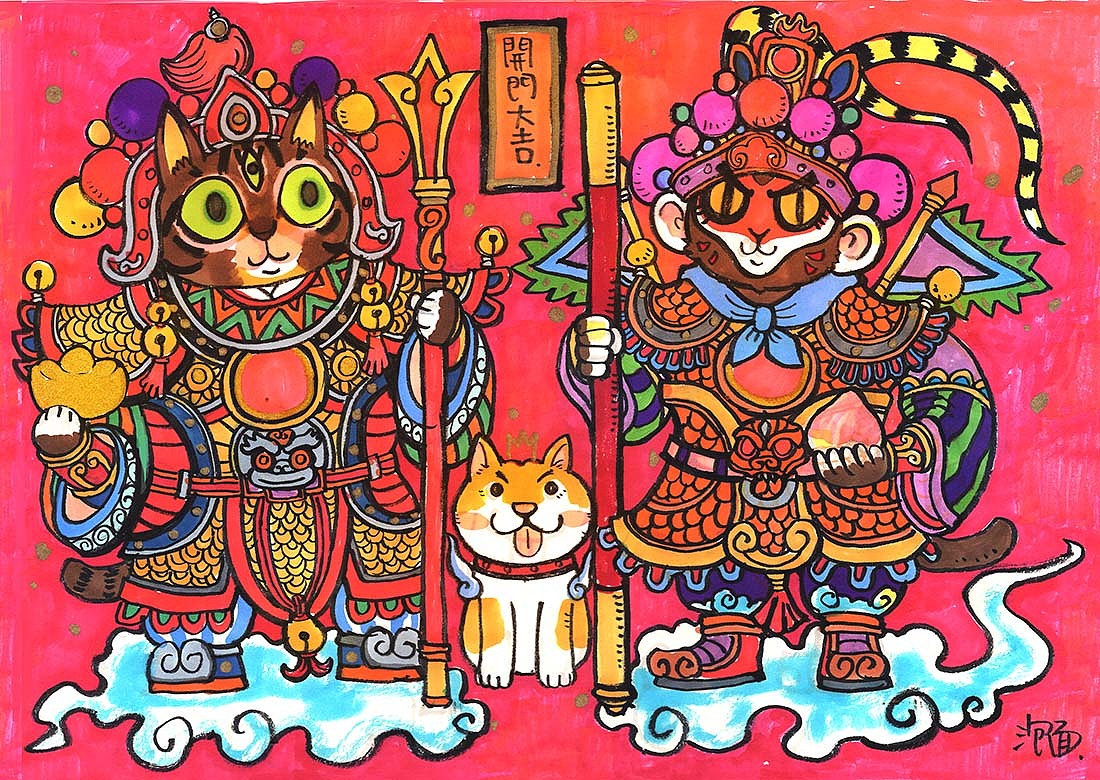 最近的手绘年画~希望大家喜欢~（图ZNTcxMzM2MTY=） - 新锐潮流插画 - 站酷设计师还是一碗泡面原创素材 - 站酷ZCOOL