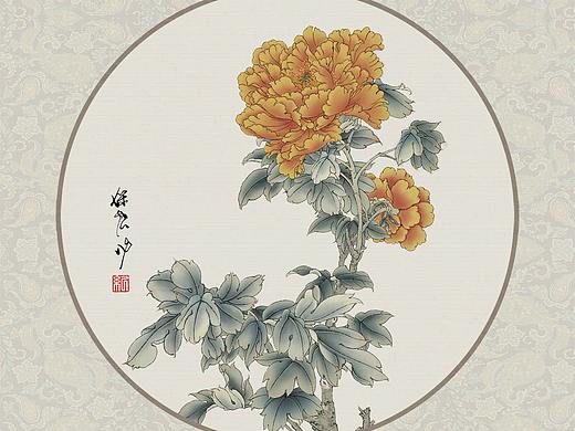 纪保超数字工笔牡丹系列